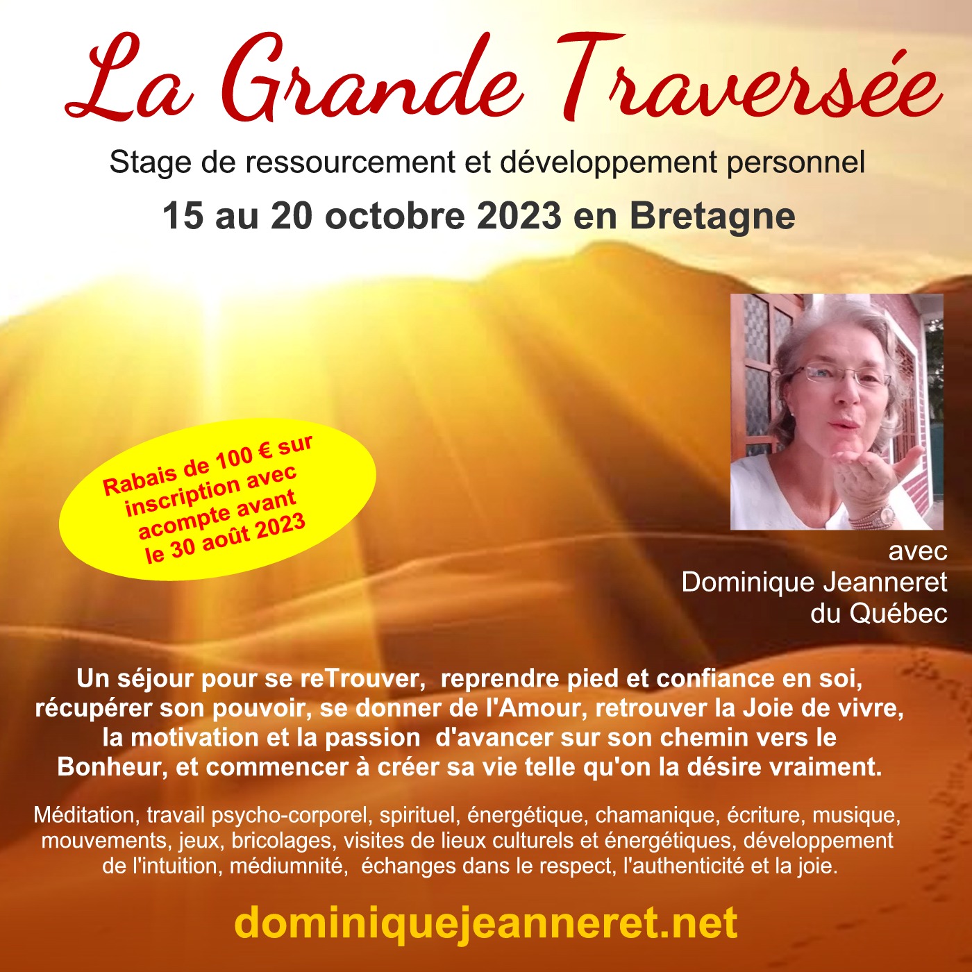 15 au 20 octobre 2023 en Bretagne : Stage « La Grande Traversée » avec Dominique Jeanneret